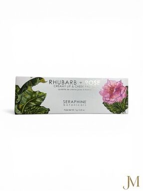 Seraphine Botanicals Rhubarb & Rose Creamy Lip & Cheek Palette New